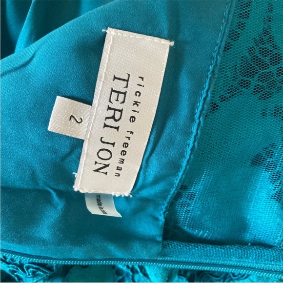 Teri Jon Teal Lace Dress Like New - Picture 8 of 8